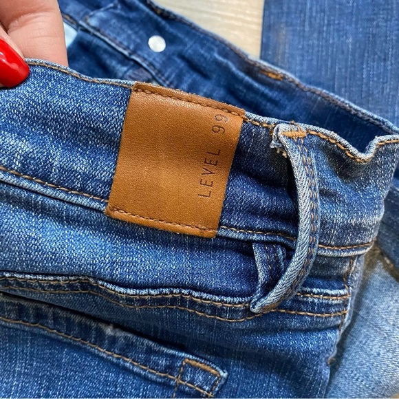 Level 99 Distressed Blue High Waist Jeans - Picture 10 of 12